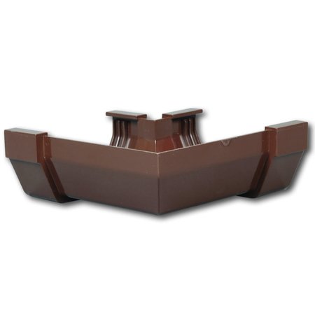 AMERIMAX HOME PRODUCTS 5 in. L Brown Vinyl Contemporary Gutter Corner T1503